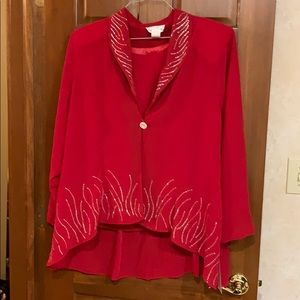 NWT Hosanna Designs Jacket w/Sleeveless Top, Size 2X